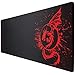 Produktbild Foulrog Gaming Mauspad,großes erweitertes Anti Rutsch Mauspad mit Gummiboden und genähten Kanten,Glatte Oberfläche,wasserdicht,Speed Gamer Mauspad für Gaming,MacBook,PC,Laptop,Schreibtisch(Rot)