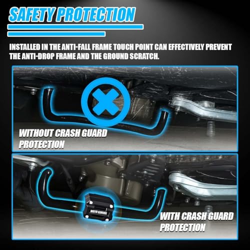 Image of Universal Motorcycle Engine Crash Guard Sliders | Lightweight Plastic Anti-Drop Protector for Crash Guard | Fits Most Motorbike Models (Pack of 2)