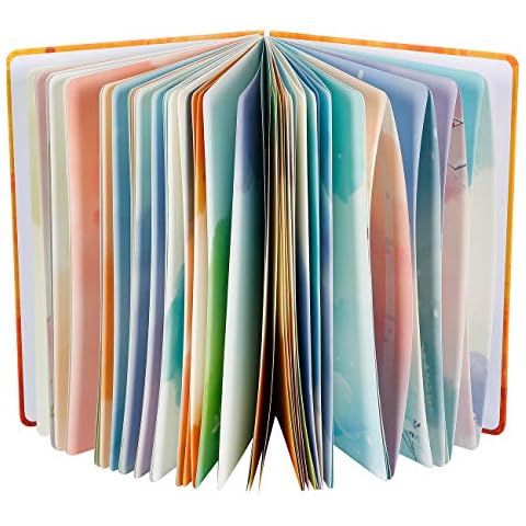 SIIXU Spiral Journals for Women, Hardcover Notebook, Colorful Blank, Large, 128 Pages, B5, 6.8”x9.8, Summer Cover