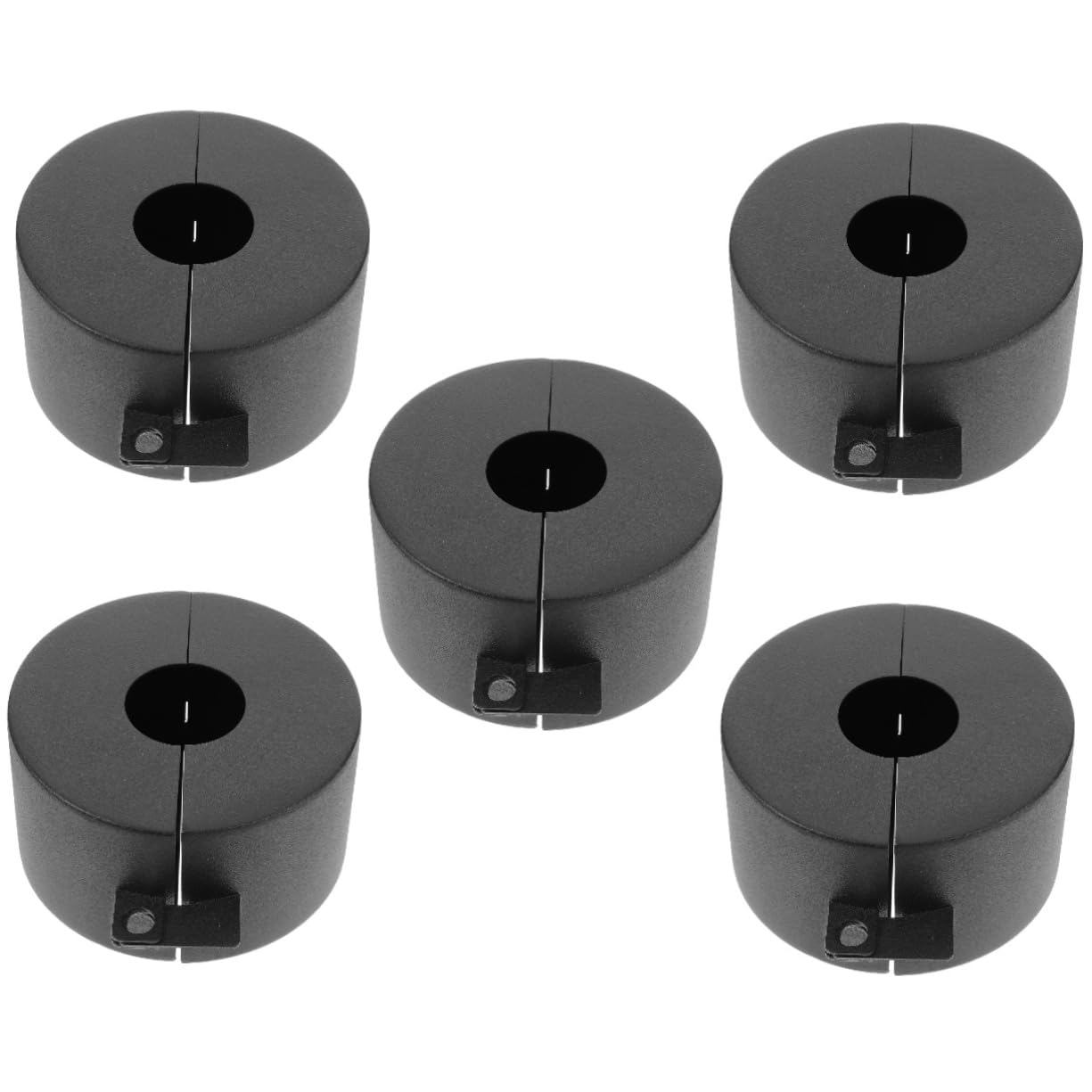 Serrure de renforcement de porte en acier inoxydable noir au design épuré, lot de 5 pièces