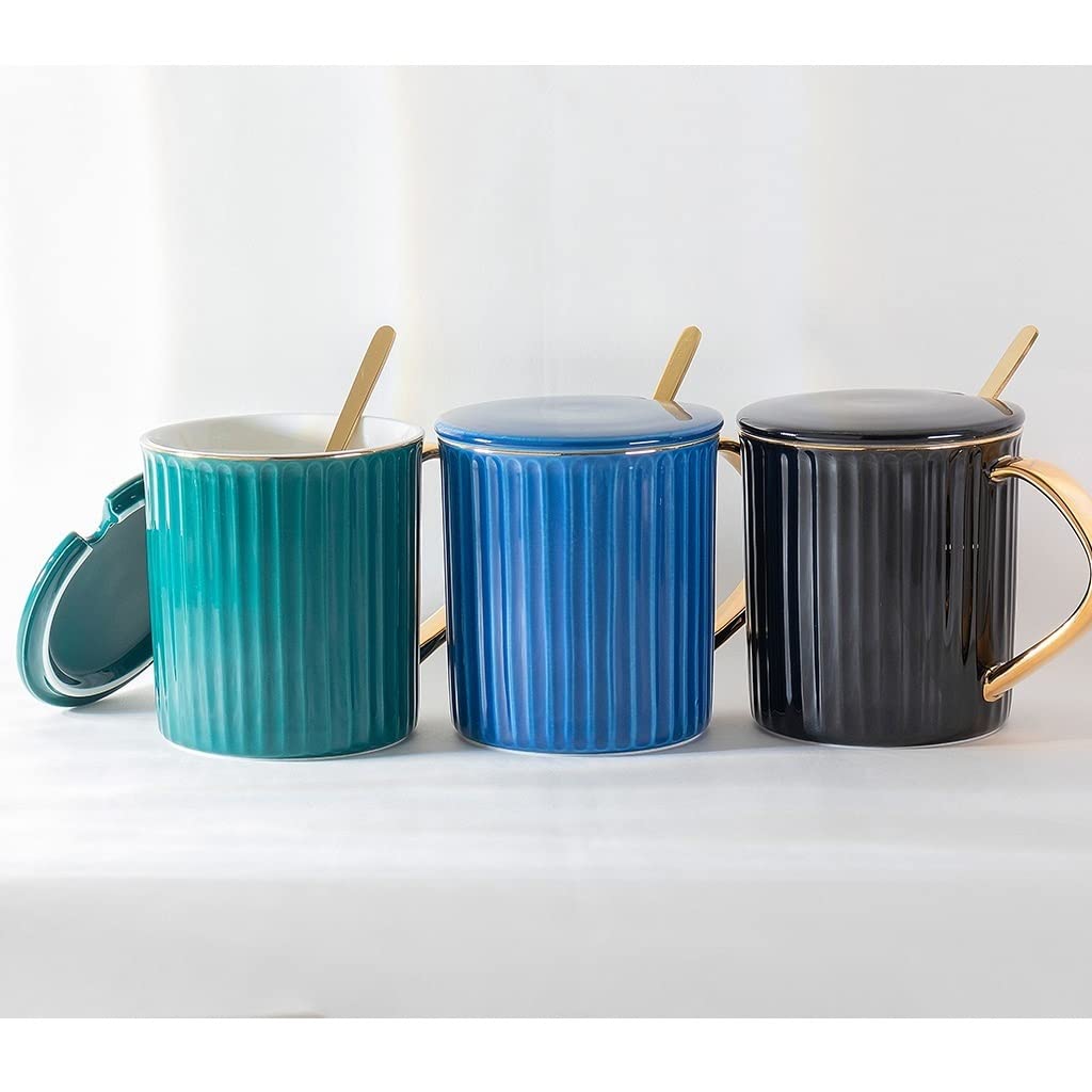 Kubek do picia Kubek ceramiczny Kubek do kawy w paski Filiżanka do kawy o dużej pojemności Kubek na wodę Kubek biurowy Śniadanie Kubek do mleka Kubek do kawy