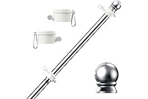 PHITRIC 6 FT Tangle-Free Buffalo Bills Flag Pole for Outside