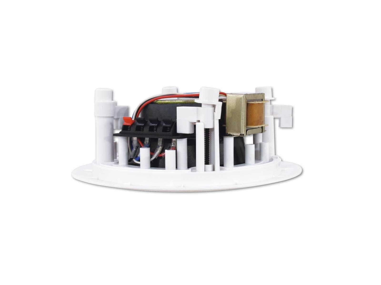 OMNITRONIC CS-5 Deckenlautsprecher weiß | 5"-Breitband-Einbaulautsprecher, 100 V, 5 W RMS, Ø 165 mm