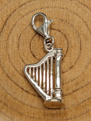 Arpa irlandesa de plata para personalizar pulseras y renovar tu colección de joyas 3