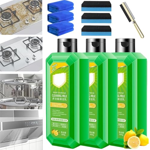 Kraftvolle, multifunktionale, konzentrierte Reinigungslotion, kraftvoller Küchenschaumreiniger, Hochleistungsreiniger for Küche & Bad, Allzweckreiniger for Küche, Bad, Auto(3pcs)