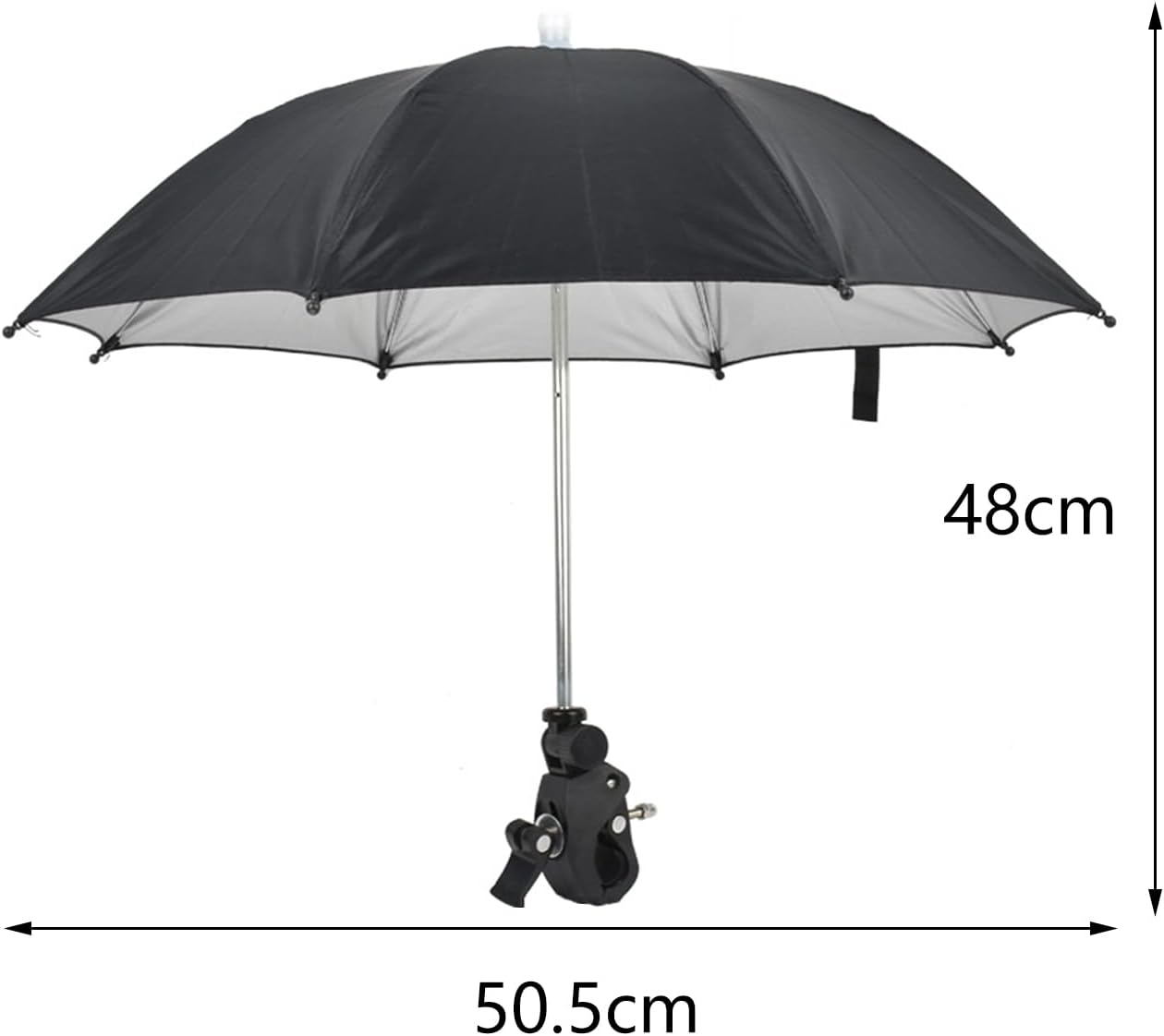 50CM SLR Camera Umbrella, Rainy Day Photography SLR Camera Umbrella Adjustable Rain and Sun Protection Outdoor (Black)