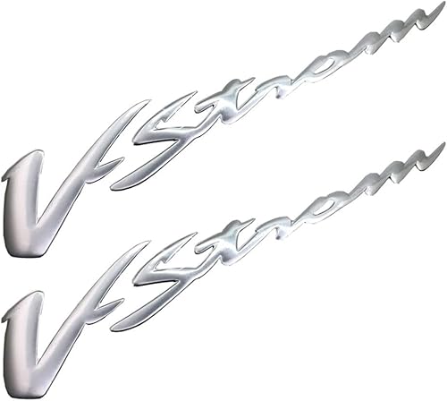 1 par de calcomanías cromadas 3D para emblema de motocicleta, calcomanías reflectantes compatibles con Suzuki V-Strom 250 DL 650 1000 XT
