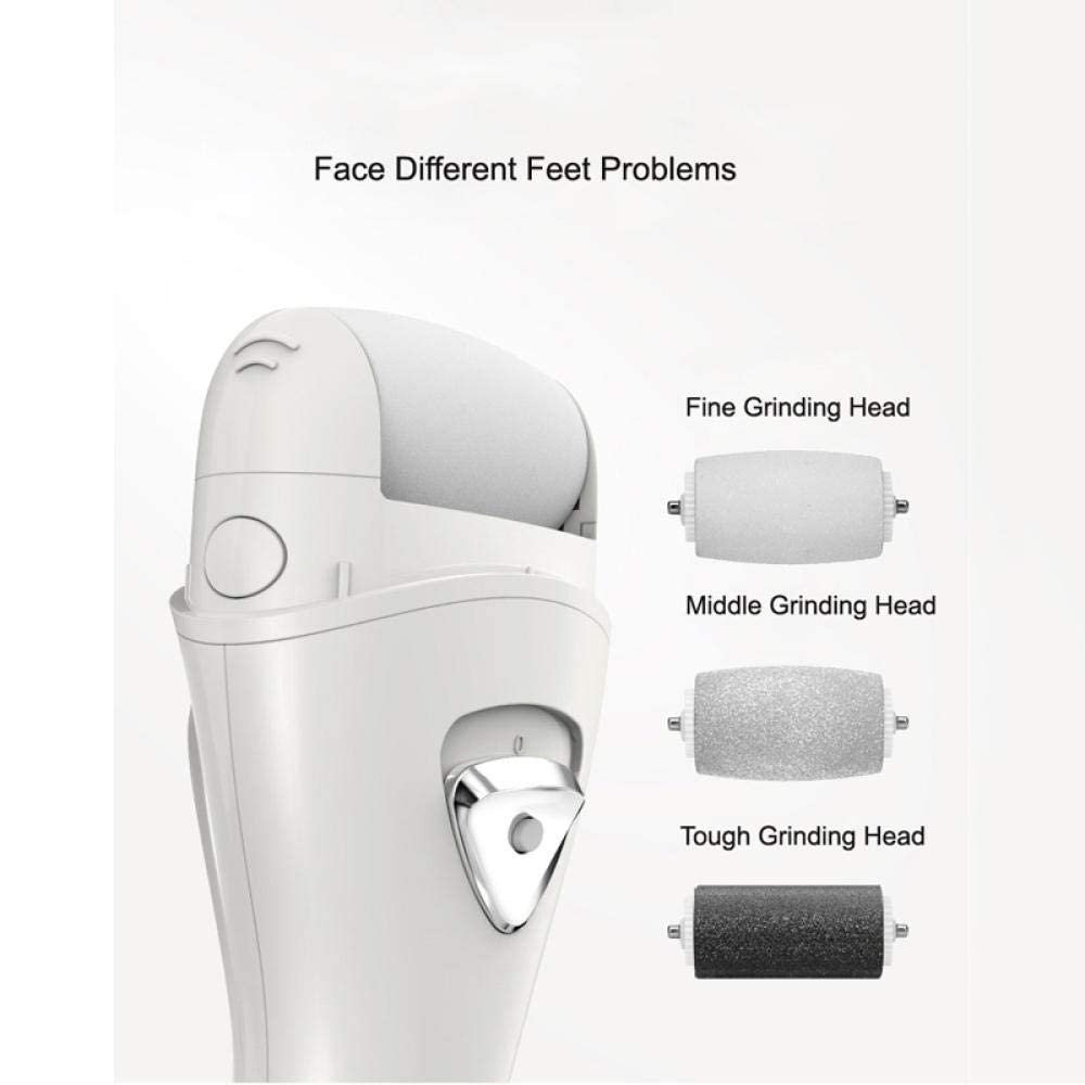 Lima eléctrica para pies, removedor de Callos eléctrico USB, pedicura eléctrica con luz Led y 3 Rodillos para durezas y Callos
