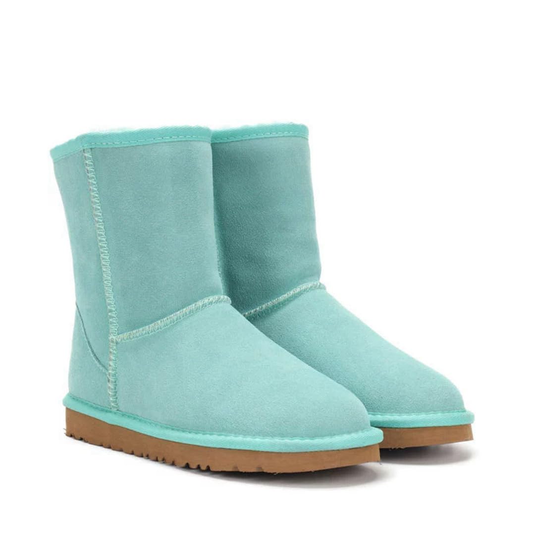 Snow Boots for Women Warm Plush Ankle Flat Winter Suede Fluffy Shoes