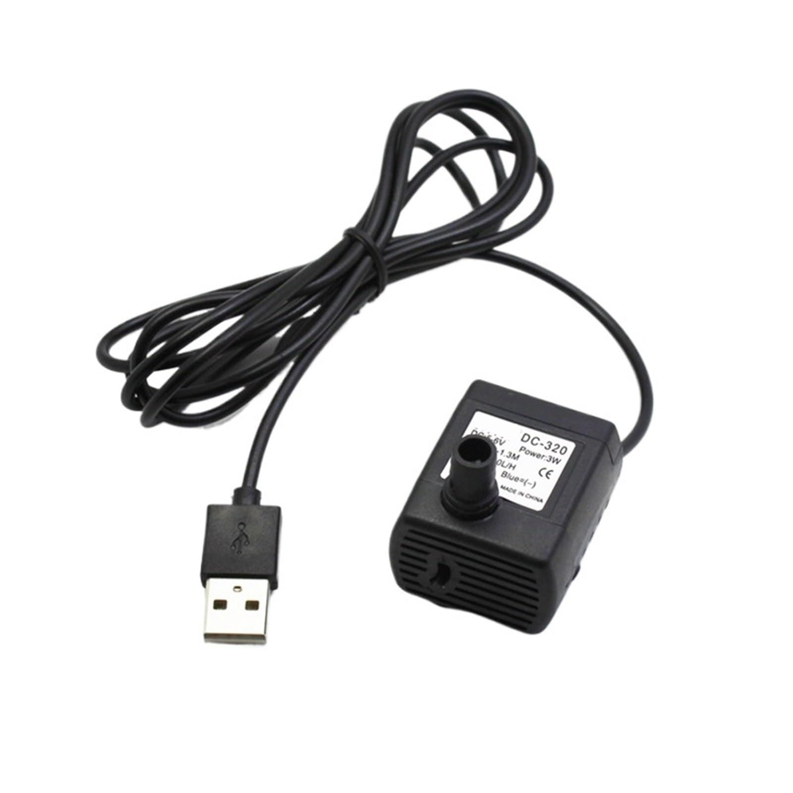 Dc 5V-6V Flow 500L/H 3W USB Micro Pompa sommergibile per piscina Fontana Rockery Pet Aquarium Water Dispenser Pompa Filtro (nero)