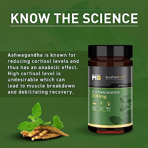 MuscleBlaze Koshaveda Ashwagandha 500mg (60 Tablets) | Ayurveda for Performance, Ayush Approved, High Strength Potent Formula | Boost Muscle Mass & Strength, Enhance Immunity - Image 3