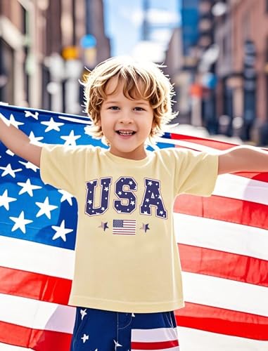 Image of JNC Kids 4th of July Shirt Boys /Girls American Flag T-Shirt Toddler Patriotic Tops Tee Independence Day Clothes 2025