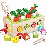 【Fröhliche Möhrenerntezeit】 Der Spielzeug Bauernhof Obstgarten ist ein sehr interessantes und lehrreiches Spielzeug, das sich die Interaktion zwischen Eltern und Kindern eignet. Laden Sie die Freunde des Babys zu Möhrenspielen ein enge Interaktion und Freundschaft. Verbessern Sie die Eltern-Kind-Kommunikation, spielen Sie jederzeit und überall auf dem Wohnzimmerboden am Esstisch