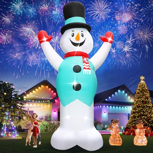 Image of 20FT Christmas Giant Inflatable Outdoor Decorations, Extra Large Blow Up Snowman Yard Decoration, Xmas Decor Build-in LED Lights for Garden Lawn Yard Porch Holiday Party