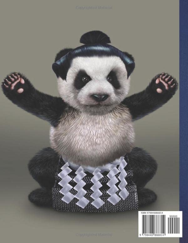 Miniatura 2 de Composition notebook Japanese Sumo Giant Panda AC223. Collage rules,Work from home Cute bear Love witch gift for school children,Teachers,Students
