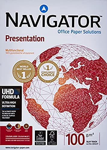 NAVIGATOR Presentation - Papier premium Blanc 100 g/m² A4 - 1 ramette de 500 feuilles 82437A10S