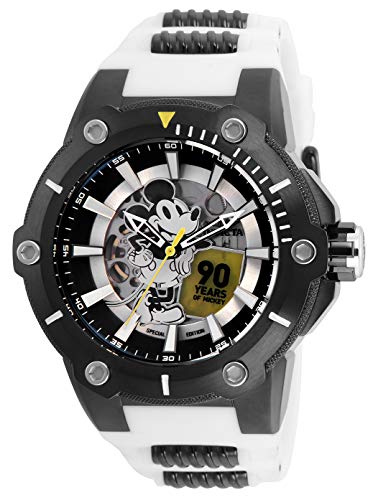 Invicta Mickey Mouse Men's 28361 Disney Limited Edition Analog Display Automatic Self Wind White Watch