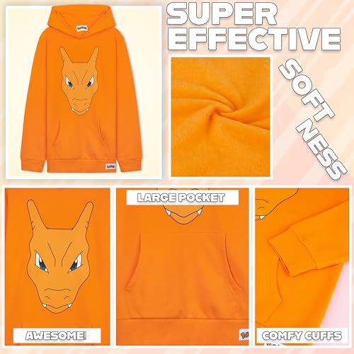 Image of Pokemon Hoodie for Boys & Teens Hooded Sweatshirt Warm Anime Pikachu Sweater