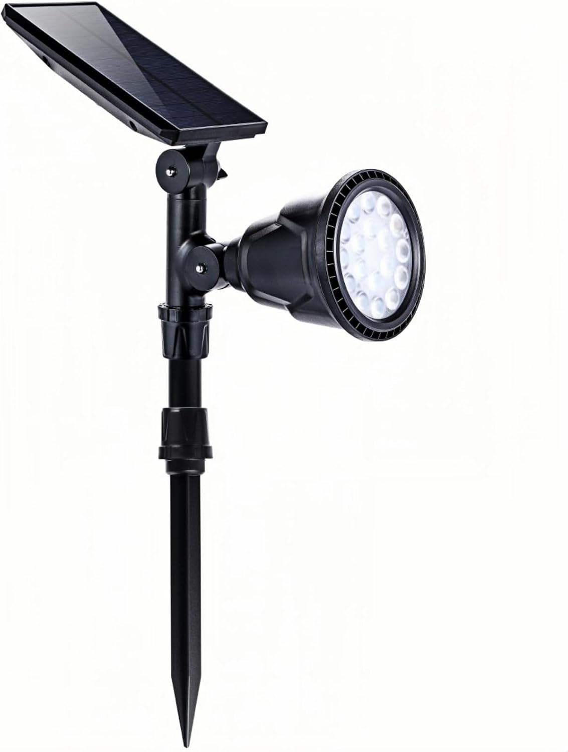 Solar Spotlights Outdoor 18 LED 300 Lumens Waterproof Adjustable Wall Light for Patio Garden Driveway (1 Pack)