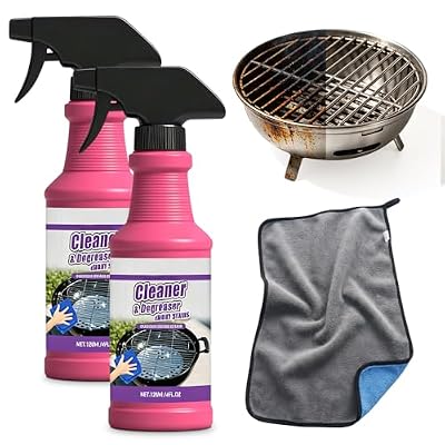 TUMPLUS Fast Acting Heavy Duty Grill Degreaser Spray, Heavy Duty BBQ Grill Degreaser, Outdoor Grills Cleaner, For Kitchen Grates and Racks (2 PCS)