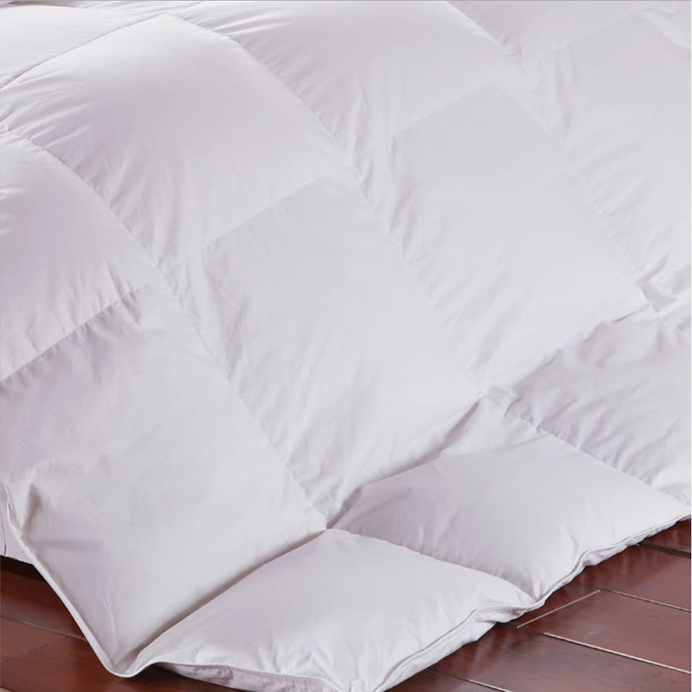 Softland Daunendecke 180x200 cm Luxuriöse Naturprodukt Bettdecke Steppdecke Decke Weiß 1600g
