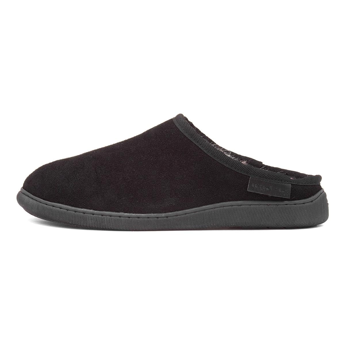Hush Puppies Men's Suede Slippers - Black - Size 12