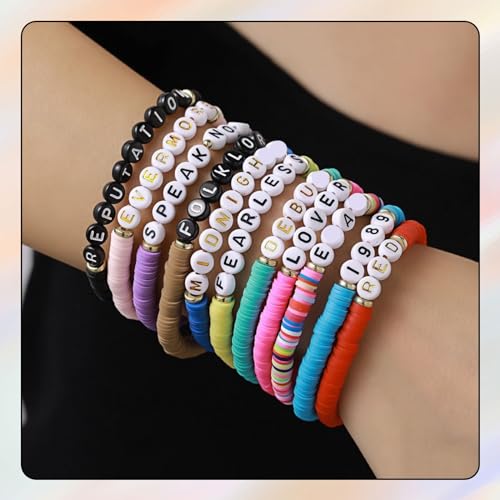beyonday Matching Friendship Bracelets for Best Friend Heart Energy Stone Beads Couple Relationship Bracelets Valentines Day Gifts for Girlfriend Boyfriend Cosplay Costume Accessories, 11pcs Pack,3