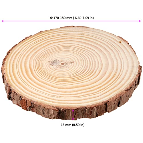 Cercles en bois pré-percés de 17 cm pour décorations de Noël et de table