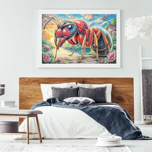 Formiche Colorate Puzzle 1000 Pezzi, Jigsaw Puzzle Impossibile Gioco Di Sfida Intellettuale Per Adulti E Ragazzi Da 14 Anni 38X26Cm/1000Pcs - 7