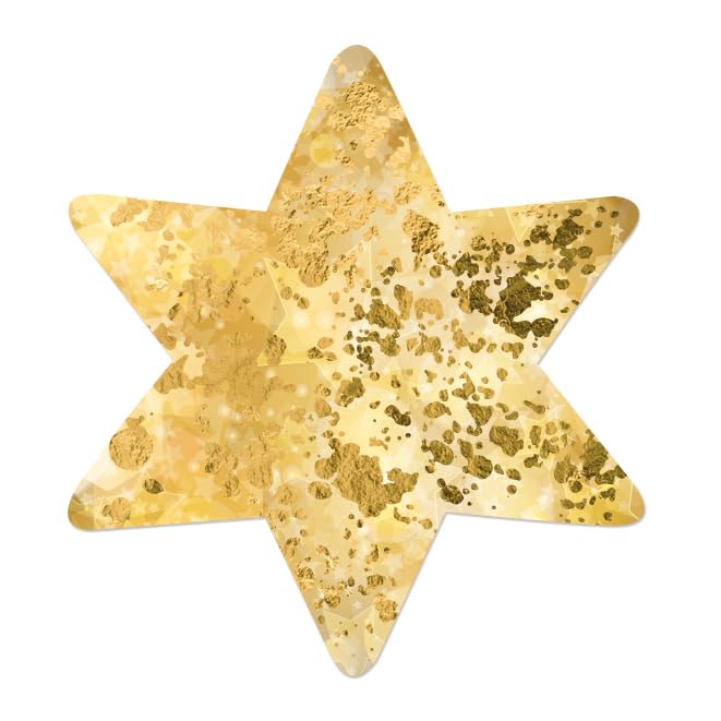 Logbuch-Verlag Rollo de 200 pegatinas de estrellas doradas de 5 cm - pegatinas decorativas doradas estrellas doradas adhesivo decoración dorada estrellas