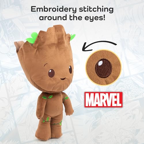 Image of Jay Franco Guardians of the Galaxy Groot Stuffed Pillow Buddy - Super Soft Polyester Microfiber, 14 inch (Official Marvel Product)