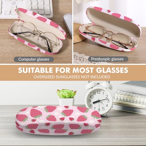 Image of Glasses Case Hard Shell,Portable Protective Eyeglasses Case, Eyeglass Holder Box with Cleaning Cloth,for Women Men