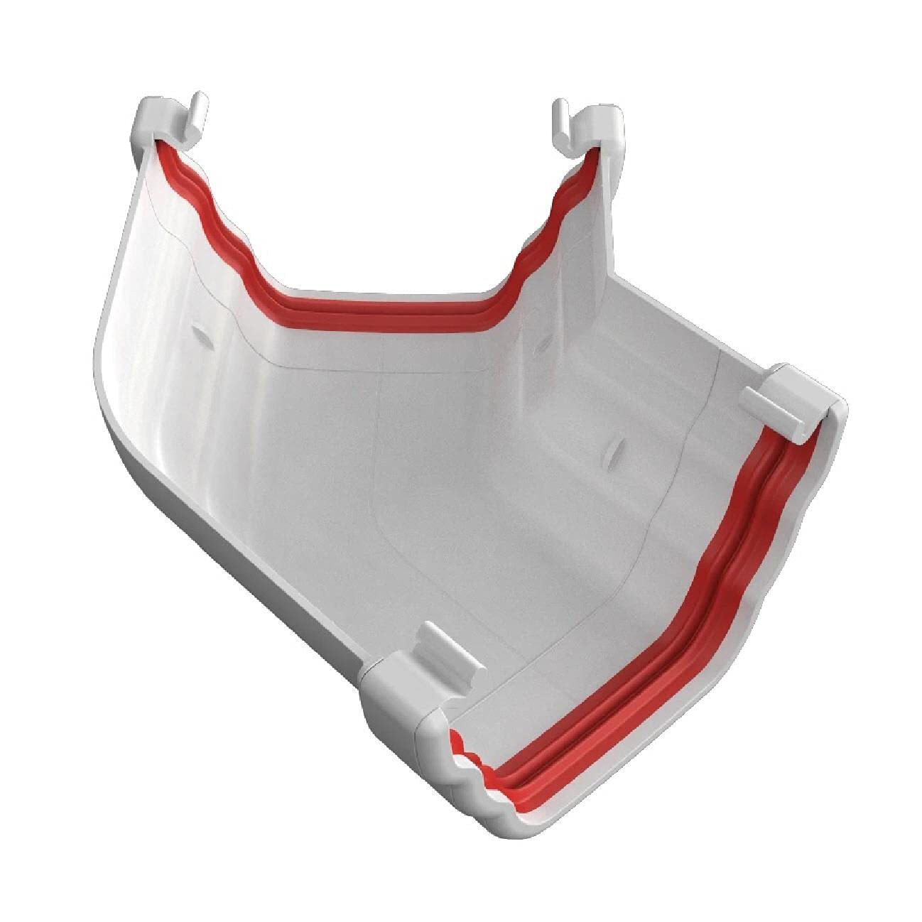 White Ogee 135 Degree Gutter Angle Joint, Freeflow 135mm Rain Water Systems, Union Straight Joint,Classic Gutter Ultraframe, UV Resistant Roof Guttering