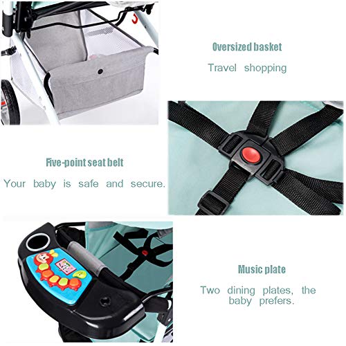 image for MUY Stroller Pushchair, Adjustable Backrest, Including Footrest, One H