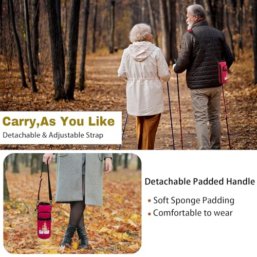 Unyopsa Water Bottle Carrier Bag 25oz/32oz Water Bottle Pouch Holder Adjustable Shoulder Strap Neoprene Water Bottle Sling Bag with Phone Pocket Insulated Tumbler Accessories Gifts for Women