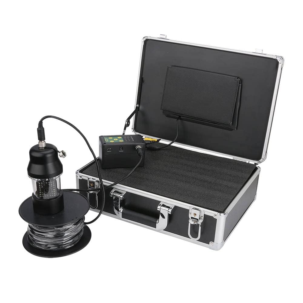 Caméra de pêche sous-marine – Détecteur de poissons de 17,8 cm, étanche 1000TVL, LED IP68, réglable 38 LED, idéal pour la glace, le lac, la pêche en bateau, profondeur de 30 m