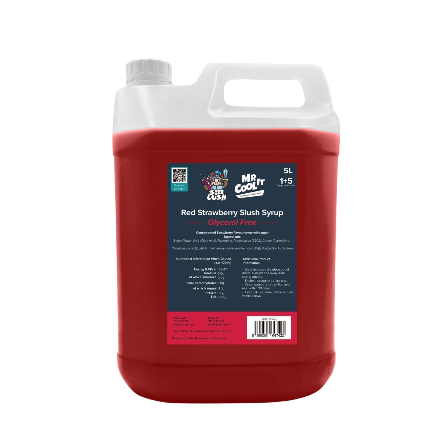 Mr Cool It Strawberry Slush Syrup 5L