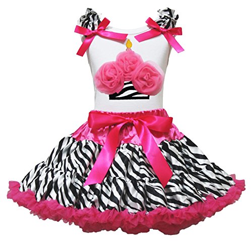 Vestido rosa de cumpleaños para niña que evita rozaduras gracias a su camiseta suave de 1-8Y