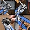 Klein Tools 11061 Self-Adjusting Stripper/Cutter, Heavy Duty, for 10-20 AWG Solid, 12-22 AWG Stranded, and Romex Wire 12/2 and 14/3