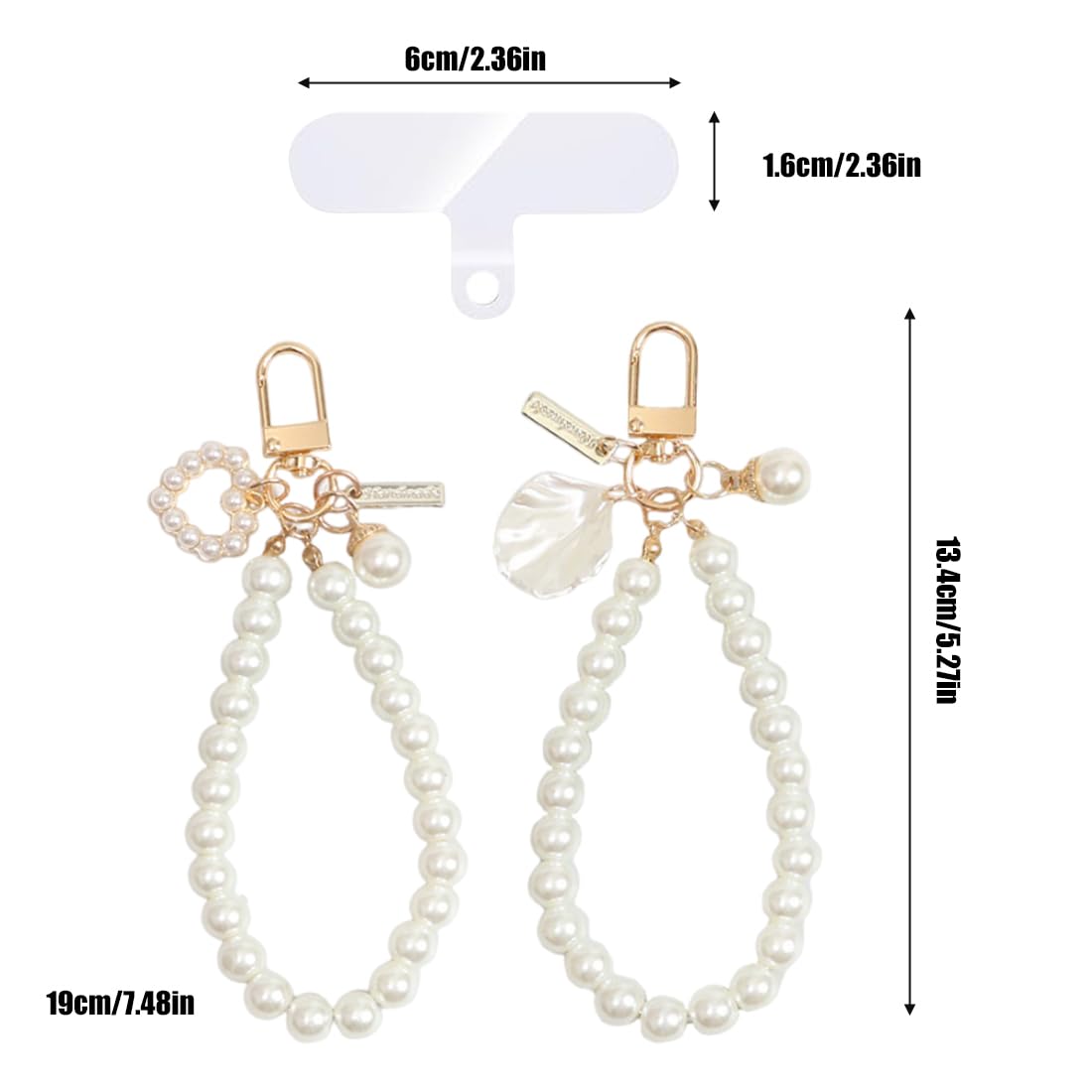 Cordino Per Cellulare Con Perline – 2 Pezzi, Laccio Da Polso Con Distanziatore Rimovibile E Lucchetto, Design Elegante