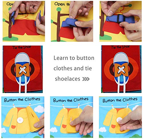 Image of PATPAT Cloth Book For Babies Infant Kids Early Development Cloth Book Learning Educational Baby Toys Soft Toys Gifts For Newborn, Yellow