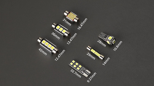 Baceyong Kit 23 LED Xenon Bianco Per Interni Auto - T10, BA9S, Festone 31-42mm, Canbus Error Free, 6500K, 12V