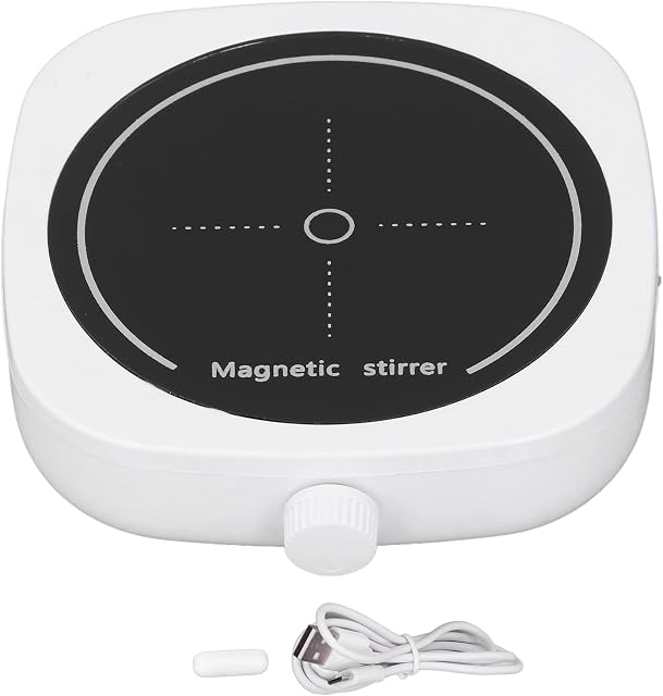 DEWIN Magnetic Stirrer, Magnetic Mixer, Silent Mini USB Magnetic Liquid Mixer for Brewing Scientific Research 2L Capacity