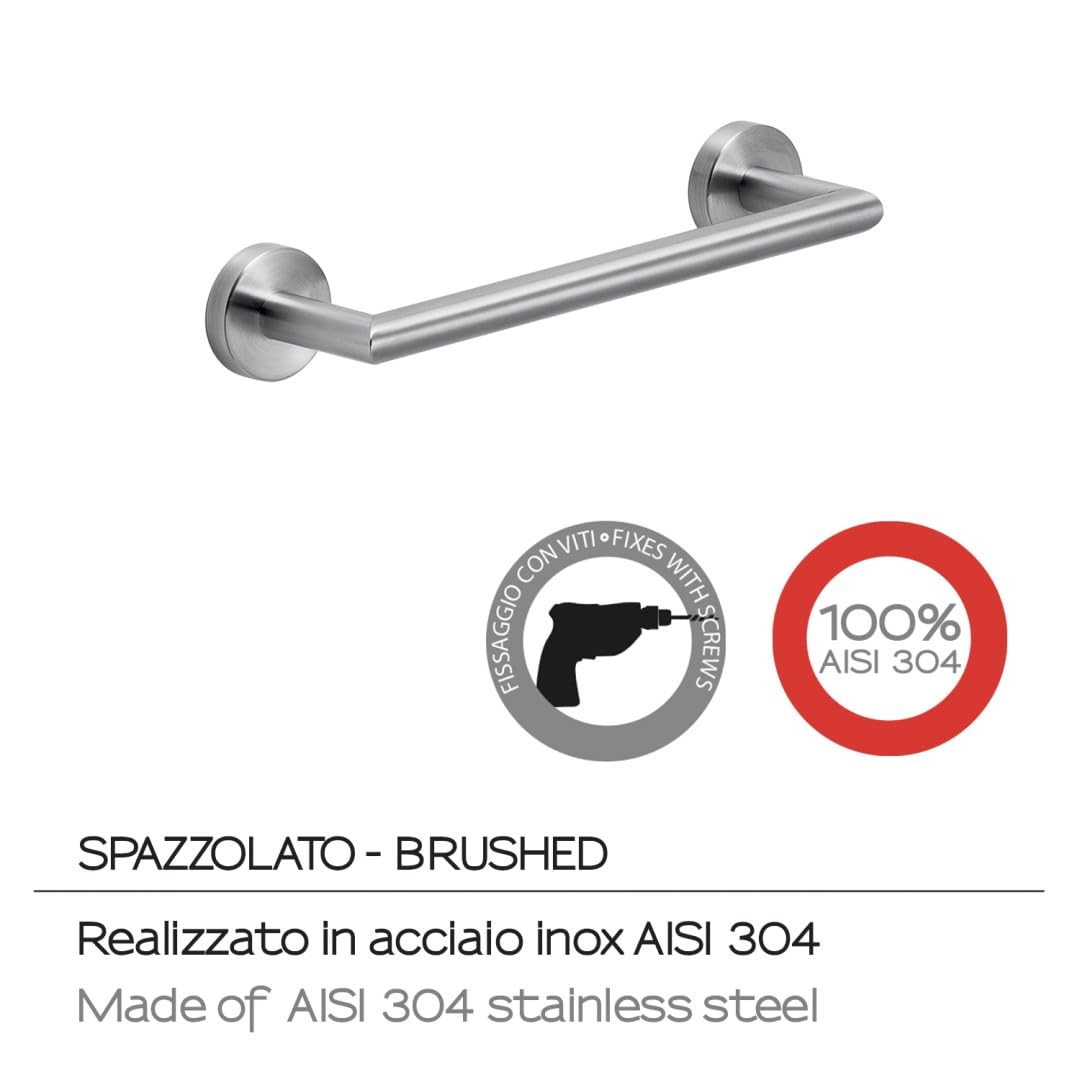 Kiamami Valentina Portasalviette 30 Cm Acciaio Inox Spazzolato Loto
