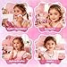 DRAMATION Princess Toddler Vanity Set, Portable Toddler Makeup Vanity with Music and Pretend Makeup Kit, Unicorn Jewelry, Mirror, Hairdryer,Princess Toys Birthday Gift for Girls for 3 4 5 Years Old