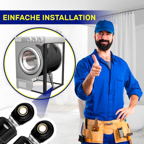 2 Stück Stoßdämpfer Waschmaschine 90N Ø11mm Ø8mm Länge 290 mm – 195 mm mit dem Originalcode 11030890 00448032 448032 für Bosch für Siemens 02200590 für Quelle - Garantie 10 Jahre - MONTERAL