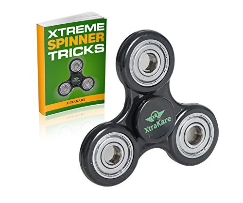 Tri Fidget Spinner High Speed Quiet - Prime Anti Stress Anxiety Relief Hand Focus Toy - Stainless Steel Bearings - By XtraKare