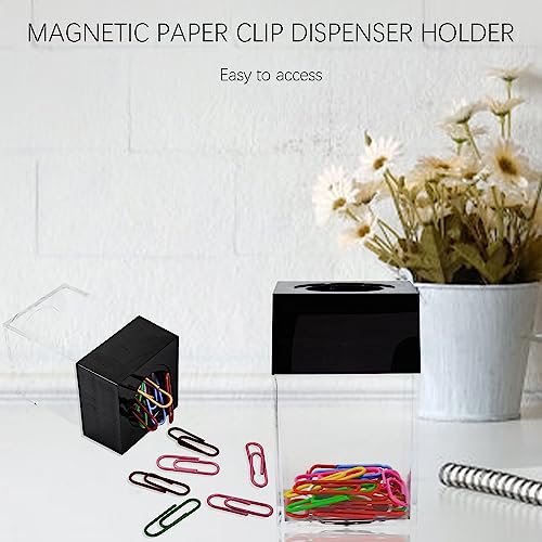 4 Pack Magnetic Paper Clip Dispenser Holder With 72 Pcs Cute Small Paperclip For Home Office Desk Accessories #TOP2