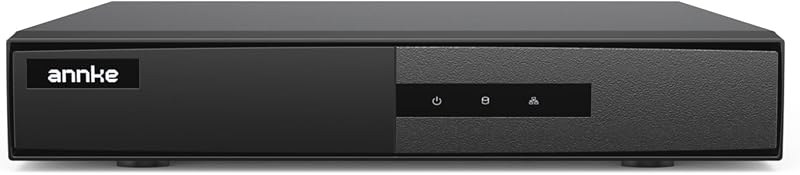 ANNKE DVR Lite 3K de 8 canales para cámara de seguridad, sin disco duro, negro | Grabador de vídeo digital CCTV híbrido 5 en 1, compatible con cámaras analógicas e IP de 10 canales TVI/AHD/CVI/CVBS, grabación 24 horas al día, 7 días a la semana, vigilancia del hogar