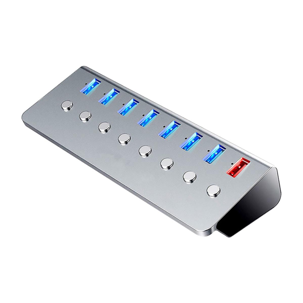 Hub in Alluminio 1 Porta di Ricarica a 7 Porte USB 3.0